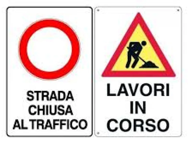 Chiusura strada per lavori